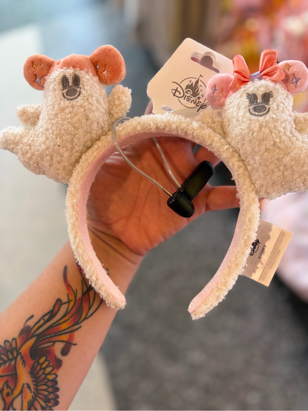Disney Parks 2026 Cutie Ghost Mickey & Minnie Plush Ghost Ear Headband